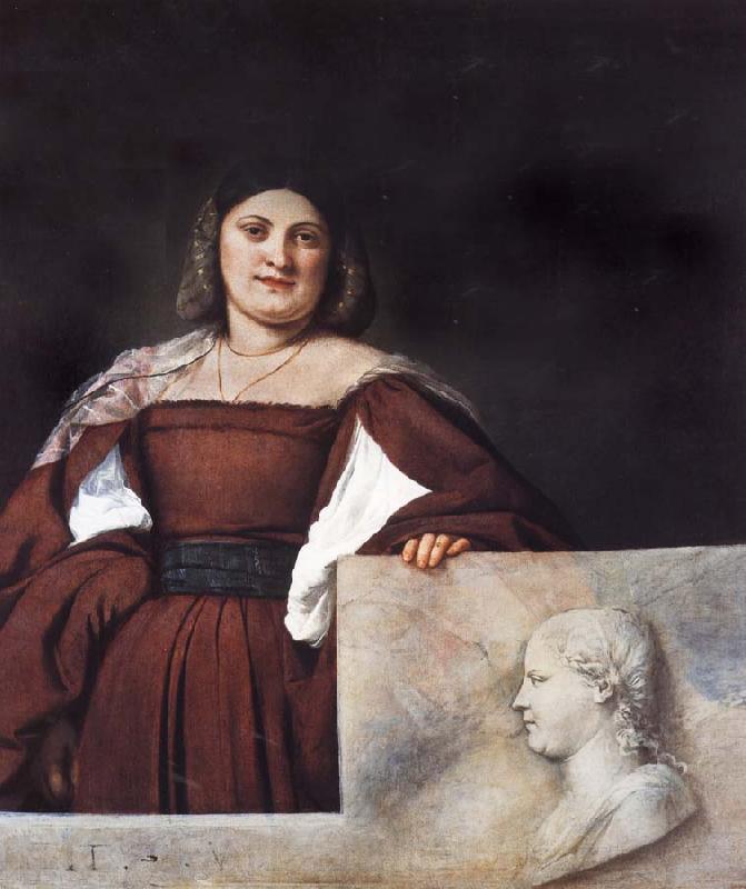 Titian Portrait of a lady France oil painting art