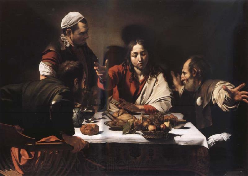 Caravaggio The meal in Emmaus Spain oil painting art