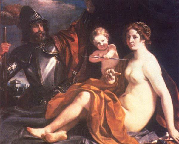 GUERCINO Venus, Mars and Cupid France oil painting art