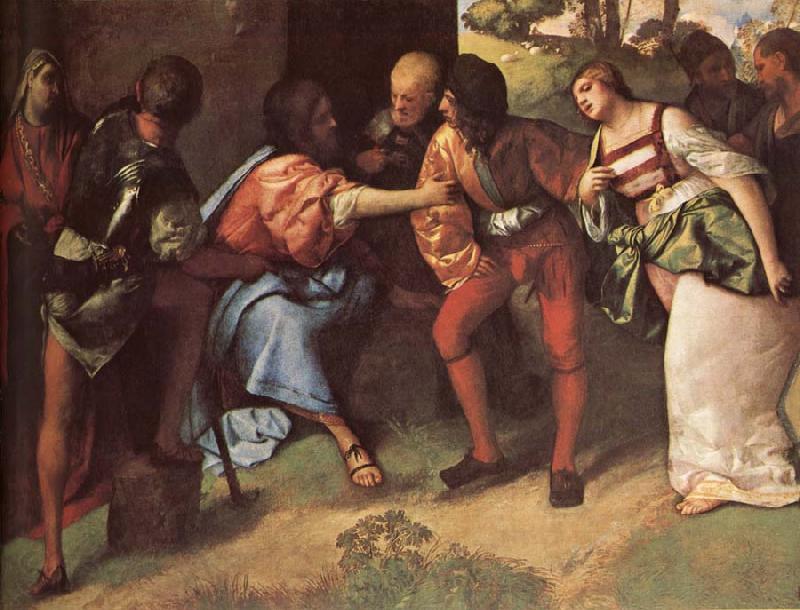 Giorgione The Adulteress brought Before Christ Spain oil painting art
