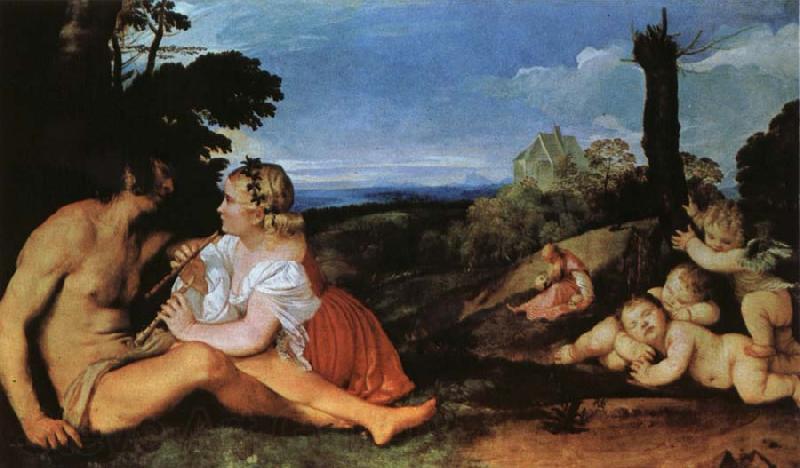 Titian THe Three ages of Man Norge oil painting art