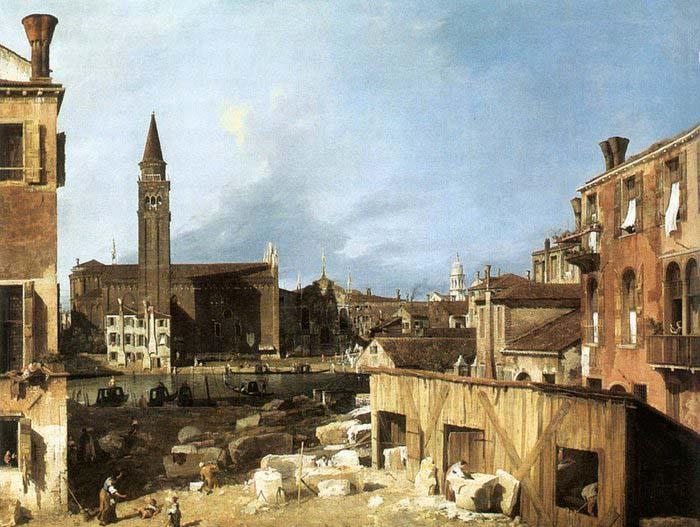 Canaletto The Stonemason-s Yard Germany oil painting art