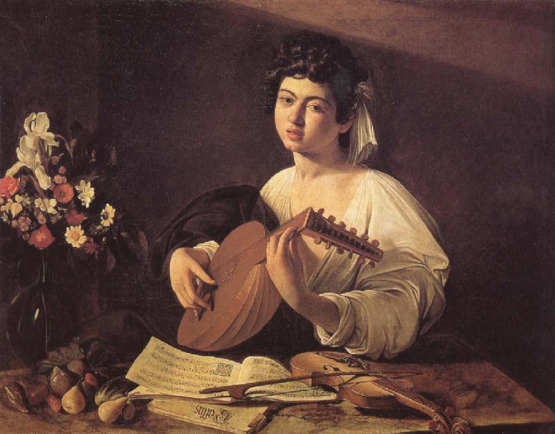 Caravaggio Lutspelaren France oil painting art