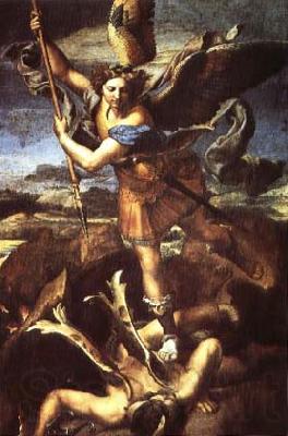 Raphael SaintMichael Trampling the Dragon Spain oil painting art