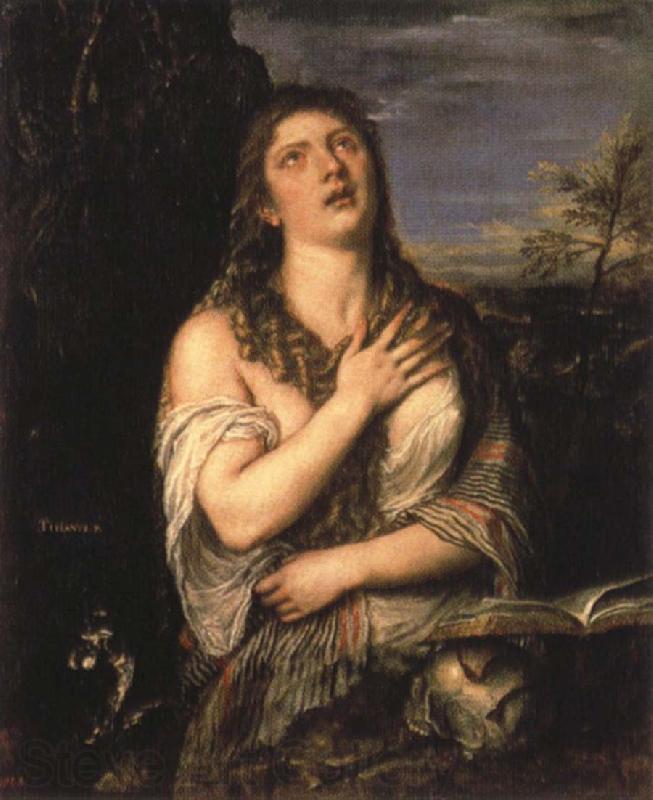 Titian The Penitent Magdalen Spain oil painting art