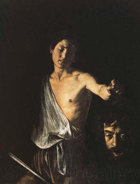 Caravaggio David with the Head of Goliath Norge oil painting art