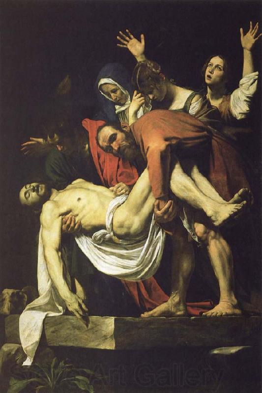 Caravaggio Christian burial Spain oil painting art