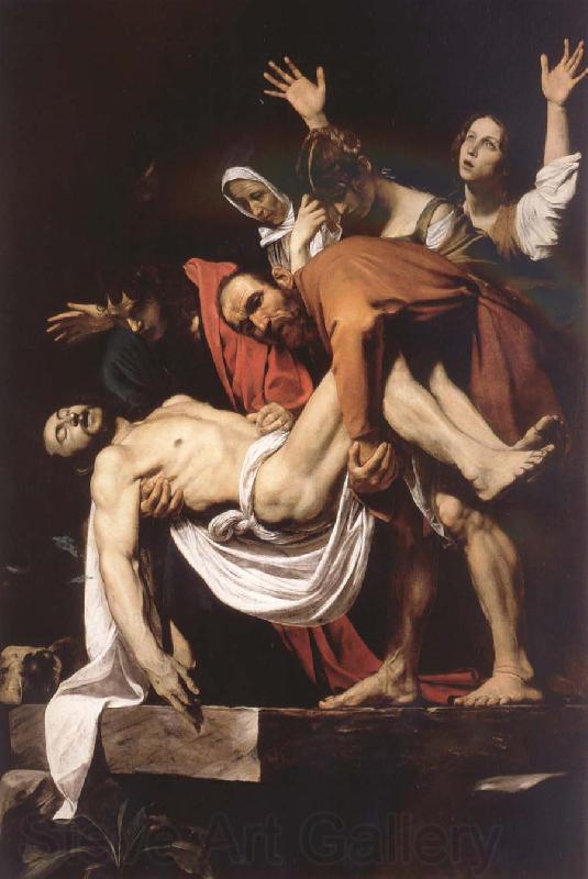Caravaggio The entombment Norge oil painting art