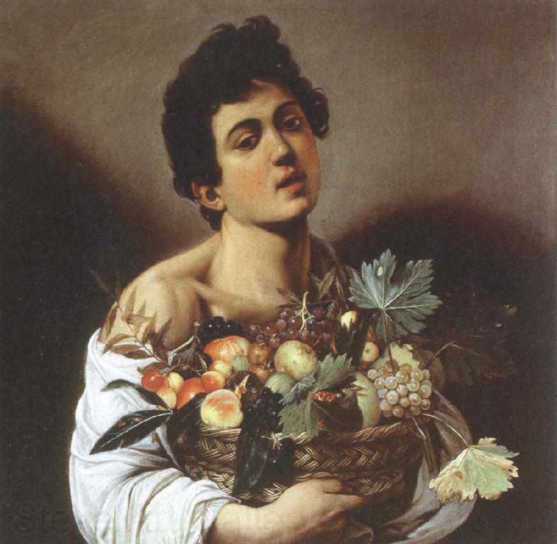 Caravaggio boy with a basket of fruit Germany oil painting art