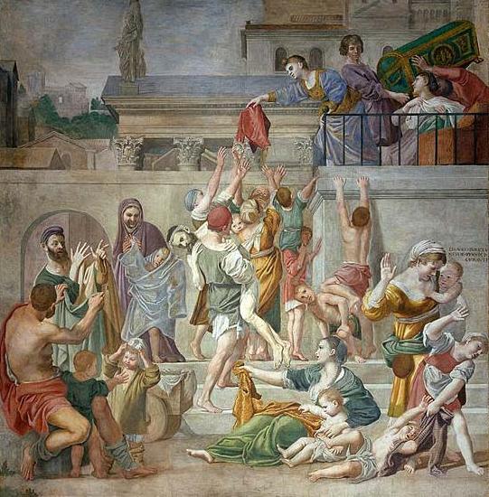 Domenichino St. Cecilia Distributing Alms France oil painting art