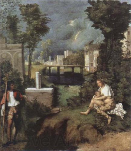 Giorgione the tempest Spain oil painting art