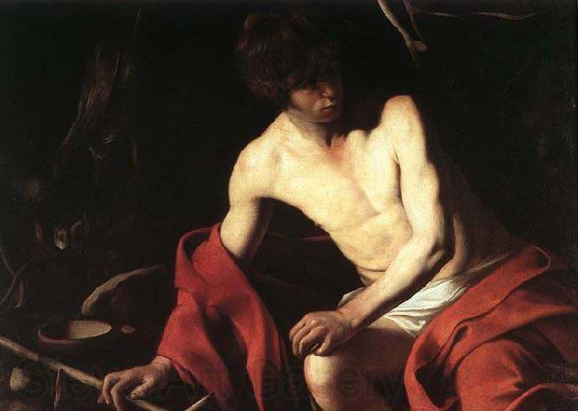 Caravaggio St John the Baptist Spain oil painting art