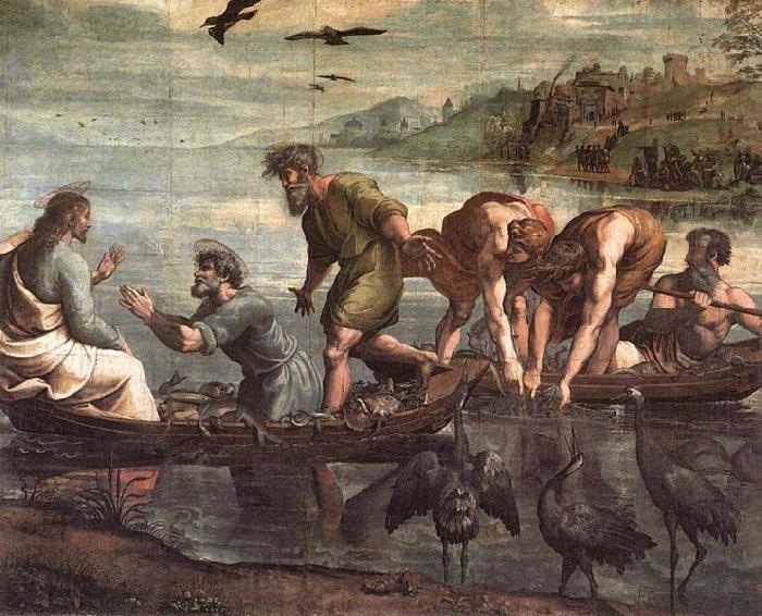 Raphael The Miraculous Draught of Fishes, Spain oil painting art