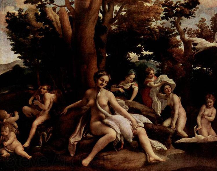 Correggio Leda mit dem Schwan Germany oil painting art