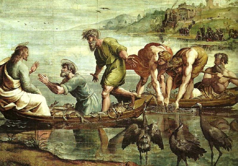 Raphael the miraculous draught of fishes Spain oil painting art