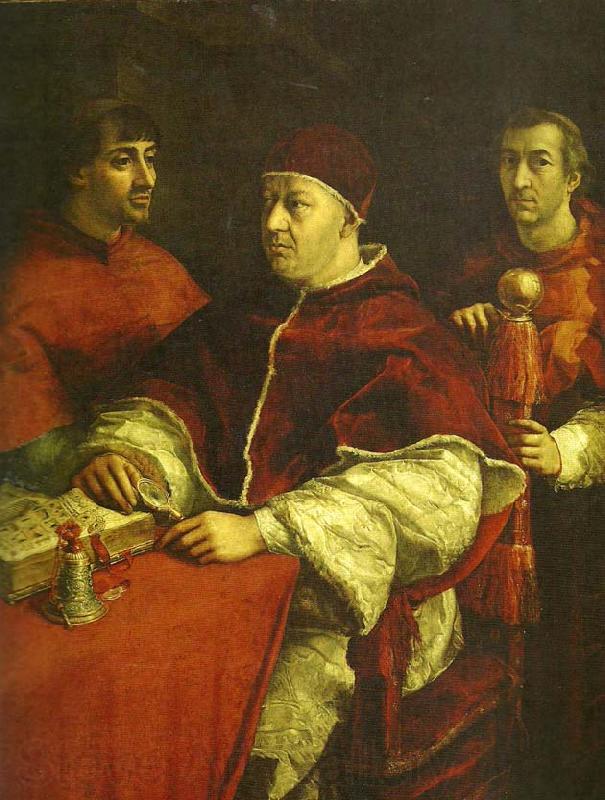 Raphael pope leo x with cardinals giulio de' Norge oil painting art