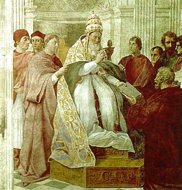 Raphael pope gregory ix handing France oil painting art