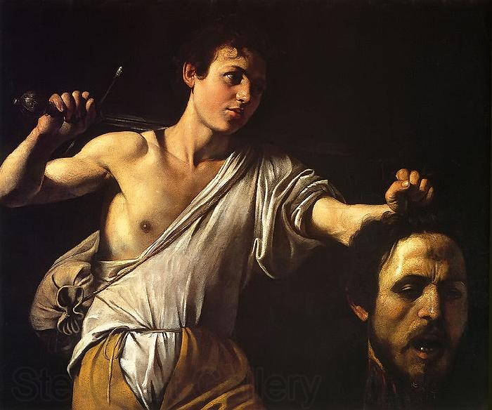 Caravaggio David mit dem Haupt des Goliath Spain oil painting art