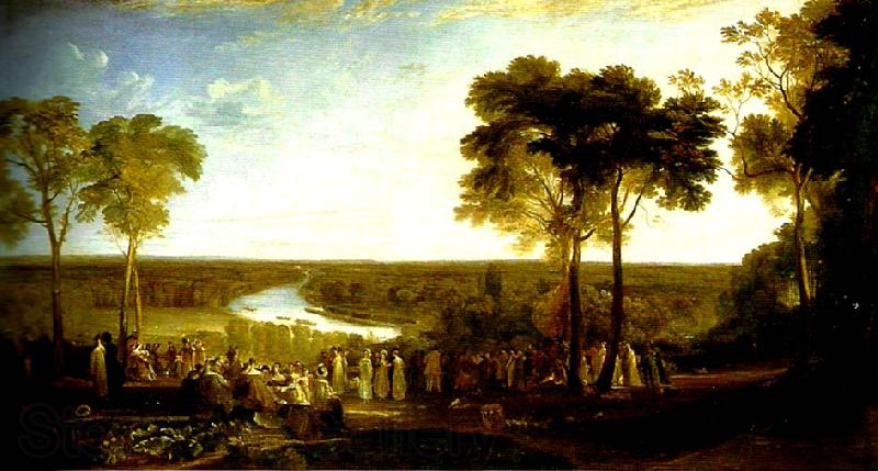 J.M.W.Turner england:richmond hill, on the prince regent's birthday Norge oil painting art