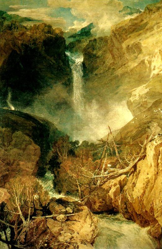 J.M.W.Turner fall of the reichenbach in the valley of oberhasli switzertand Norge oil painting art
