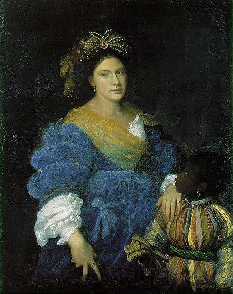 Titian Portrat der Laura de Dianti Spain oil painting art