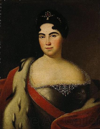 Anonymous Portrait of Catherine I Portraiture Norge oil painting art