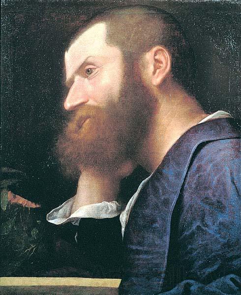 Titian Pietro Aretino, first portrait by Titian Spain oil painting art