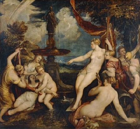 Titian Diana and Callisto by Titian France oil painting art