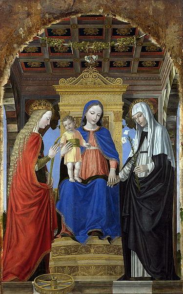 Bergognone The Mystic Marriage of Saint Catherine of Alexandria and Saint Catherine of Siena Spain oil painting art
