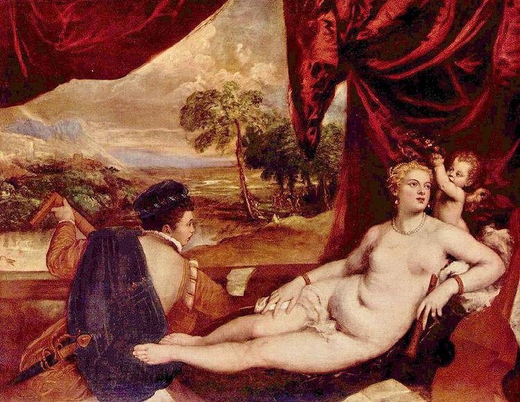 Titian Venus und der Lautenspieler Spain oil painting art