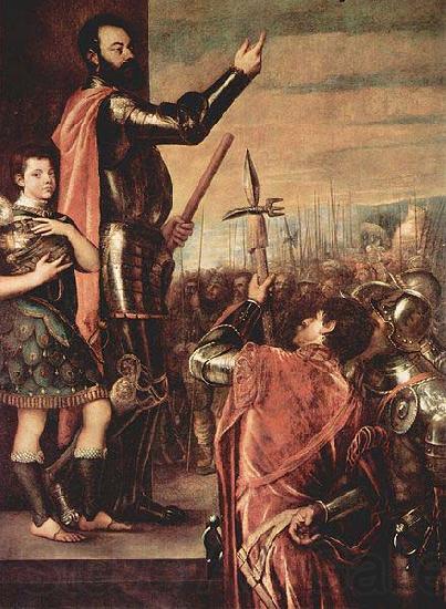 Titian Ansprache des Marques del Vasto an seine Soldaten Germany oil painting art