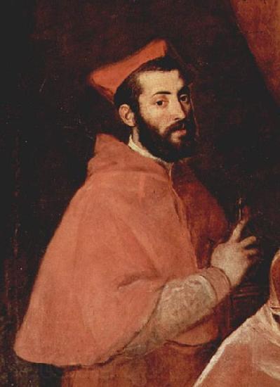 Titian Alessandro Cardinal Farnese Spain oil painting art