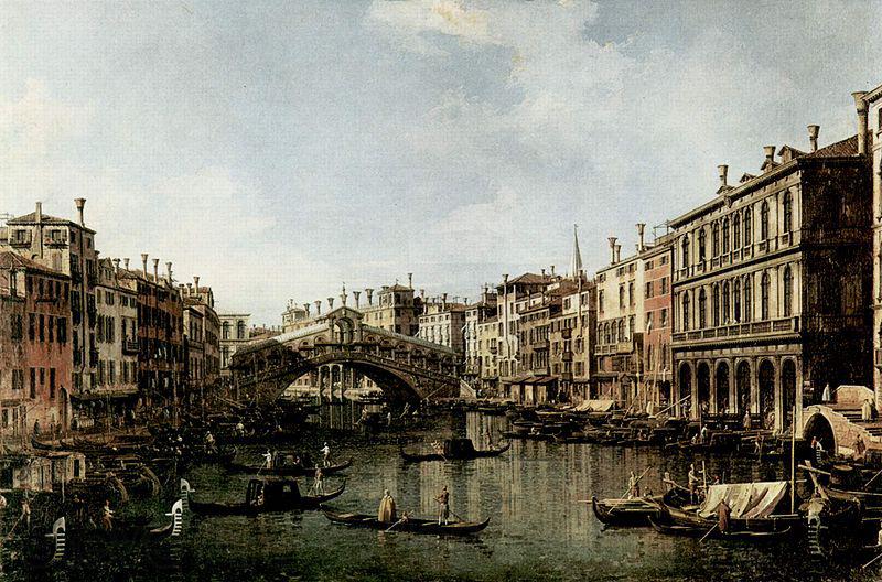 Canaletto Il Canale Grande a Rialto Norge oil painting art