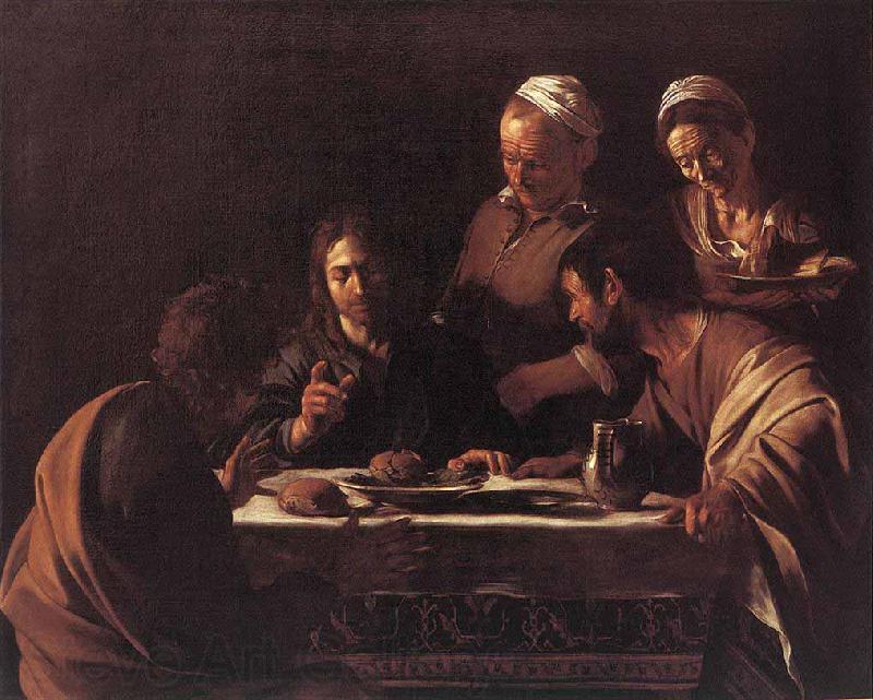 Caravaggio Supper at Emmaus Spain oil painting art