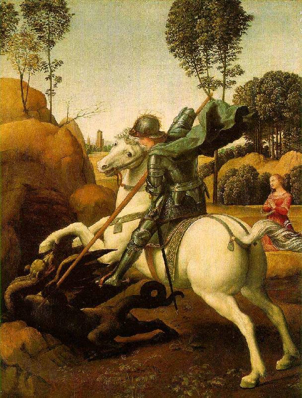 Raphael Saint George and the Dragon Spain oil painting art