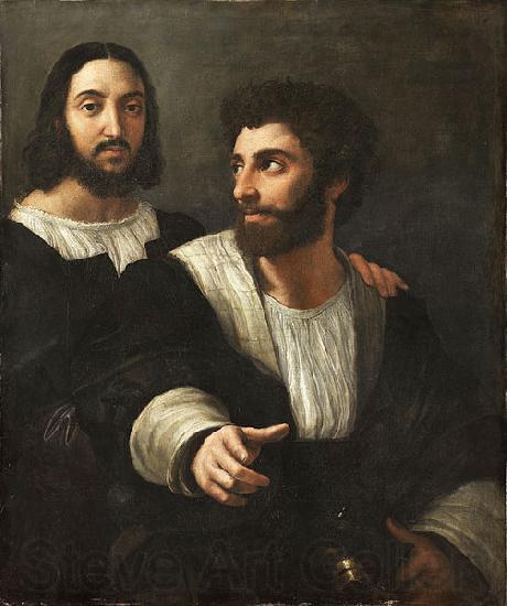 Raphael Self portrait with a friend Norge oil painting art