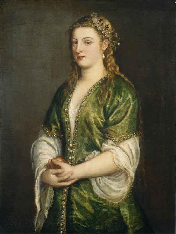 Titian Portrait of a Lady Norge oil painting art