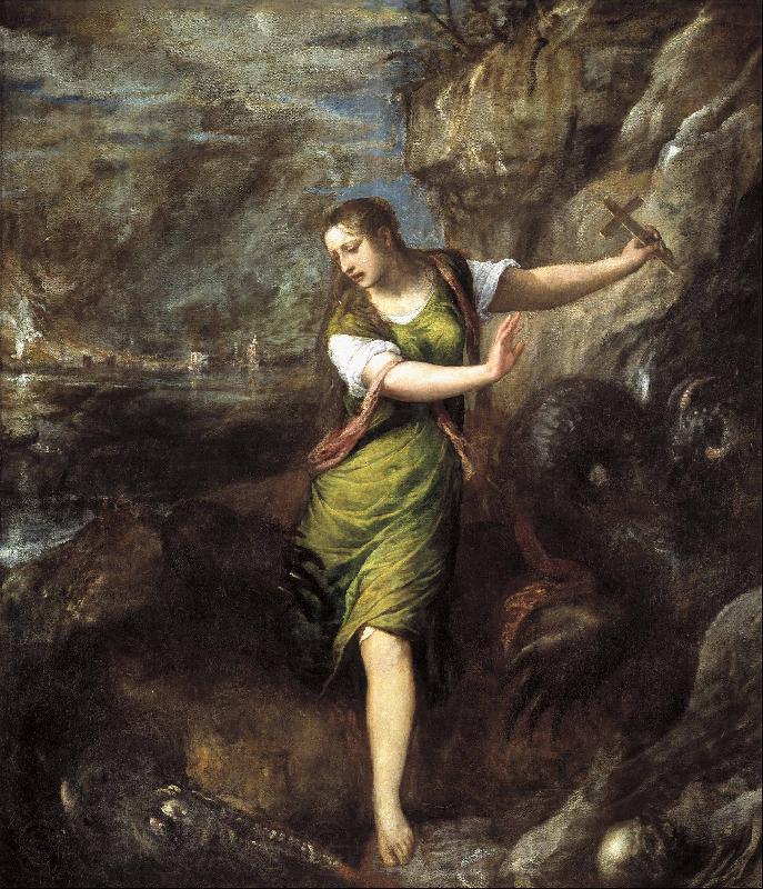 Titian Saint Margaret Norge oil painting art