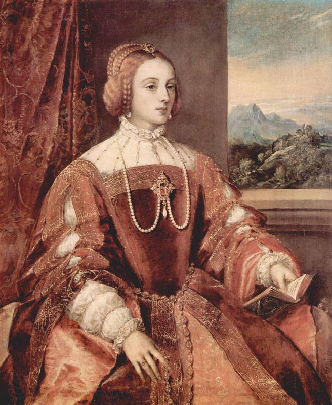 Titian Portrait of Isabella of Portugal France oil painting art