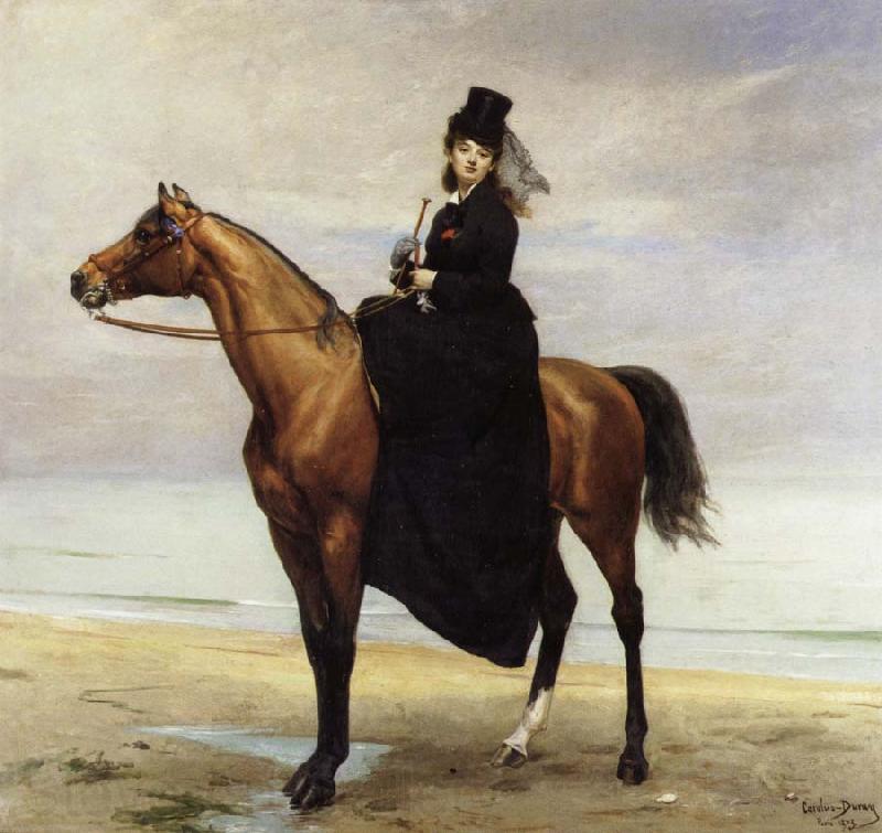 Carolus-Duran At the Seaside,Sophie Croizette on horseback France oil painting art