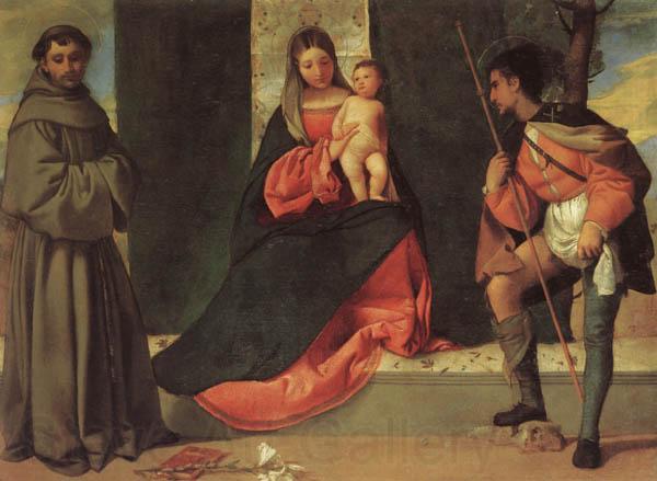 Giorgione Madonna and Child with SS.ANTHONY AND rOCK Norge oil painting art