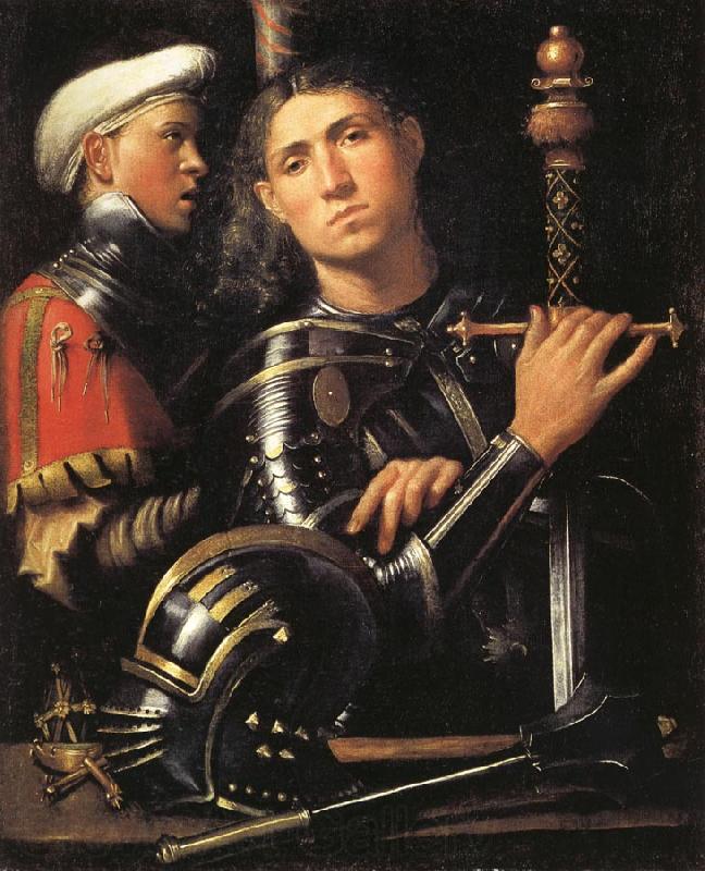Giorgione Portrait of a Man in Armor with His Page France oil painting art