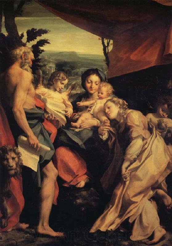 Correggio Madona with Saint jerome Norge oil painting art