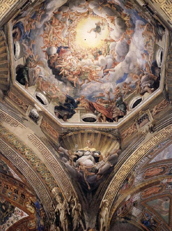 Correggio Partial view of the cupola with the pendentive depicting Saint Hilary Spain oil painting art
