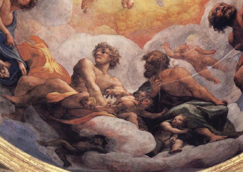Correggio Details of the cupola with the apostles Philip and Thaddeus,James the Less and Thomas,Andrew and Jomes the Great Spain oil painting art