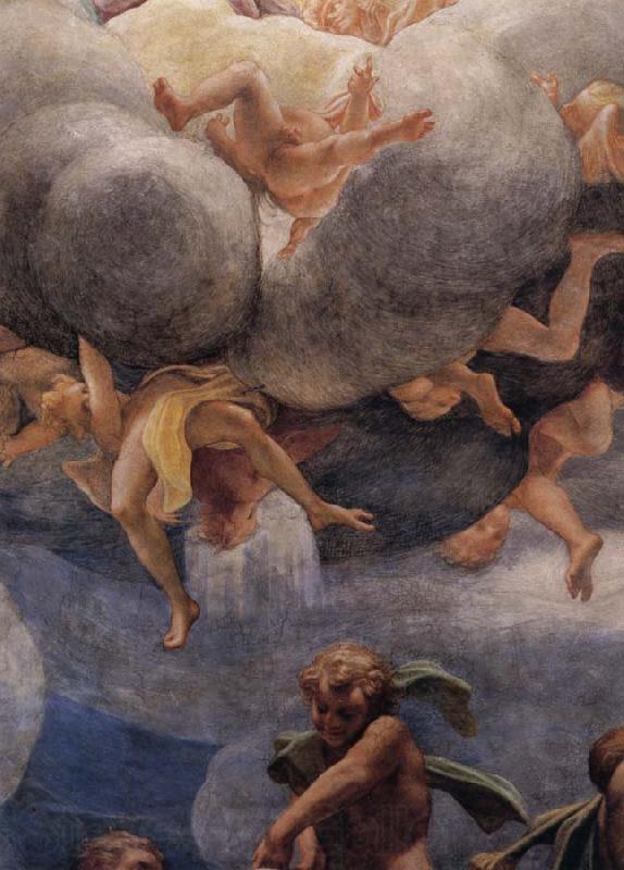 Correggio Assumption of the Virgin,details with Eve,angels,and putti Spain oil painting art