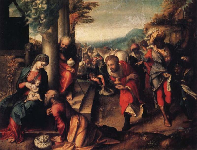 Correggio Adoration of the Magi Norge oil painting art