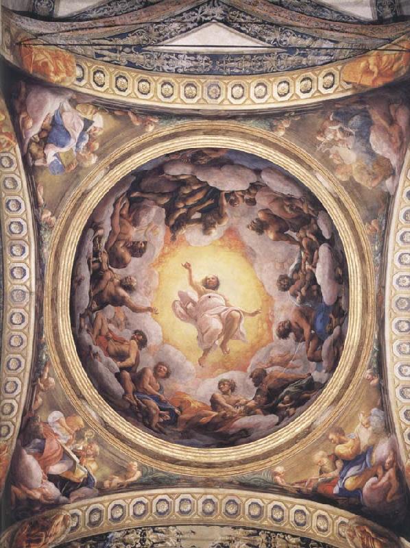 Correggio Vision of Saint john on the Island of Patmos,cupola Spain oil painting art
