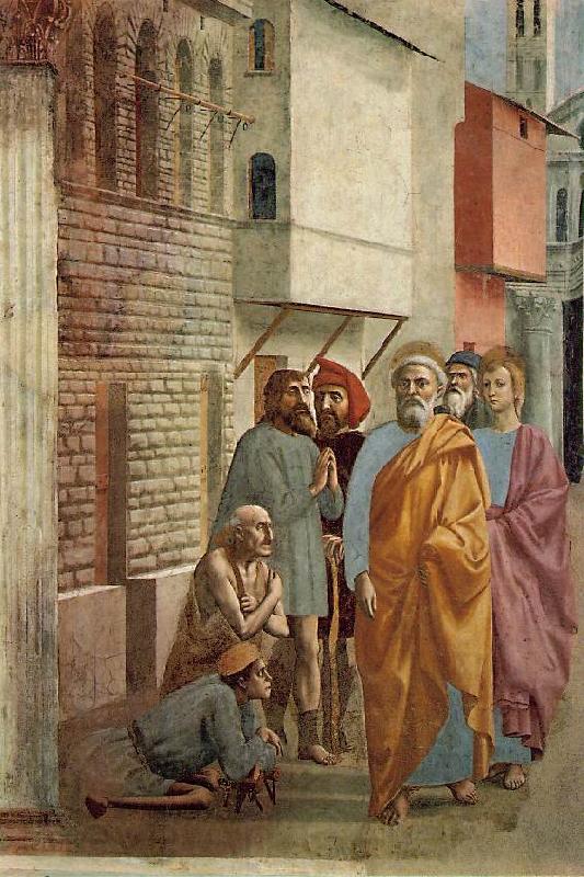 MASACCIO St Peter Healing the Sick with his Shadow Germany oil painting art