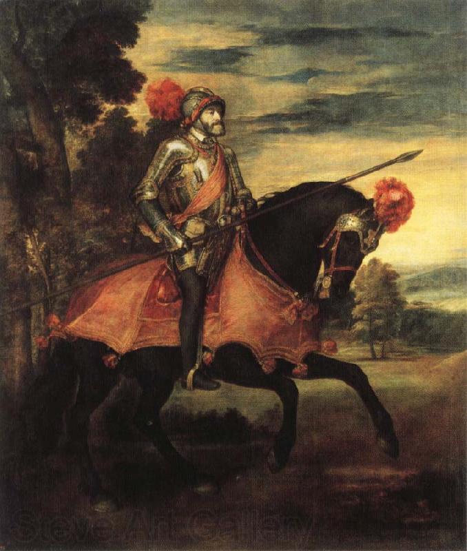 Titian Equestrian Portrait of Charles V Spain oil painting art
